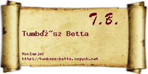 Tumbász Betta névjegykártya